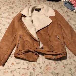 Sherpa lined moto jacket